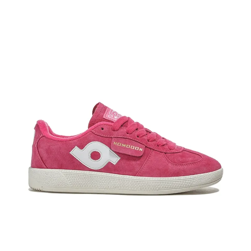 HOMDOON Anti Slip Wear Resistant Low Top Training Shoes Unisex Red White-1