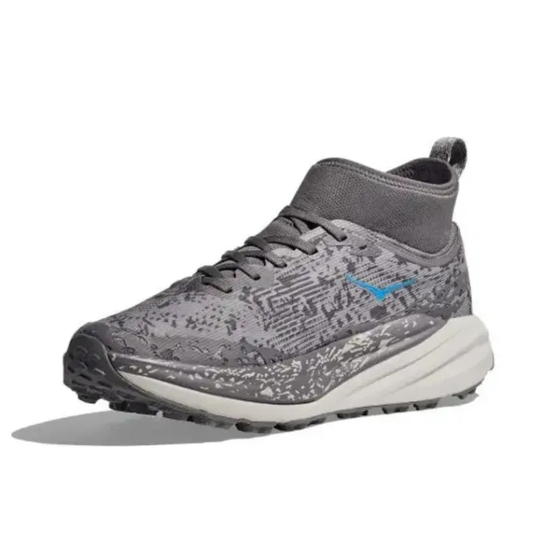HOKA ONE ONE SPEEDGOAT 6 Slip Resistant Rebound Mid Top Running Shoes Men's Gray-2