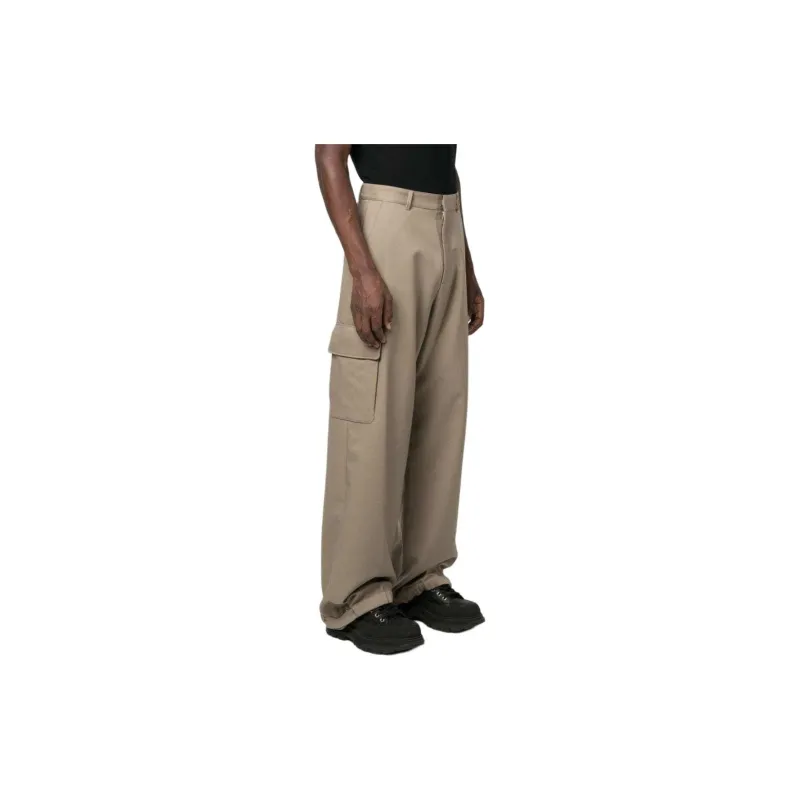 OFF WHITE Ow Emb Drill Wide leg Cargo Trousers-2