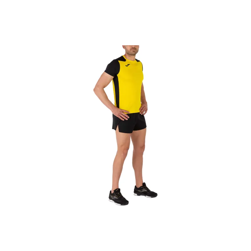 Joma Record II T-Shirt Men Yellow Black-7