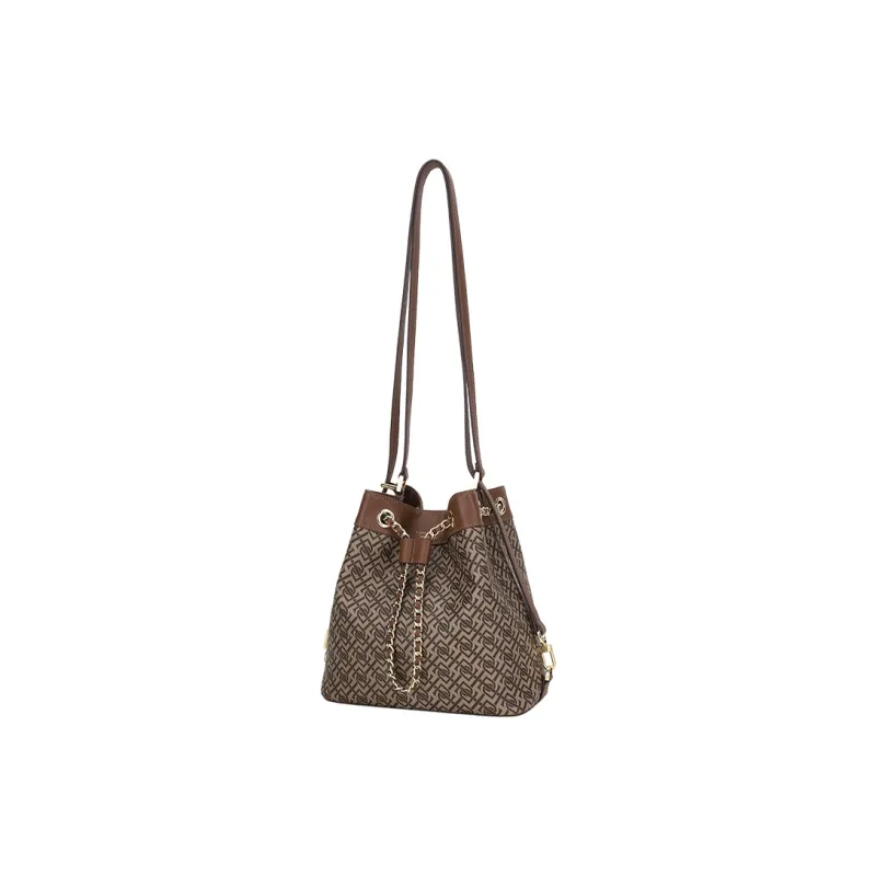 PIERRE CARDIN Premium One Shoulder Style Commute Crossbody Bag Women's Black/Brown-10