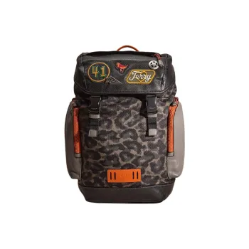 COACH Ranger Canvas Backpack Medium Size Men's Black/Gunmetal With Green/Black Accents