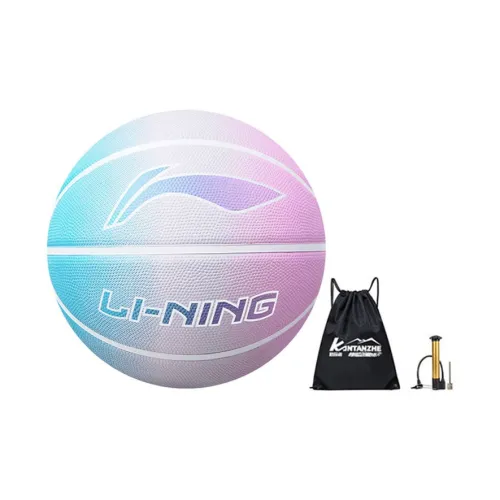 LiNing Rubber Basketball Blue Pink Size 5 Size 7 Training Unisex