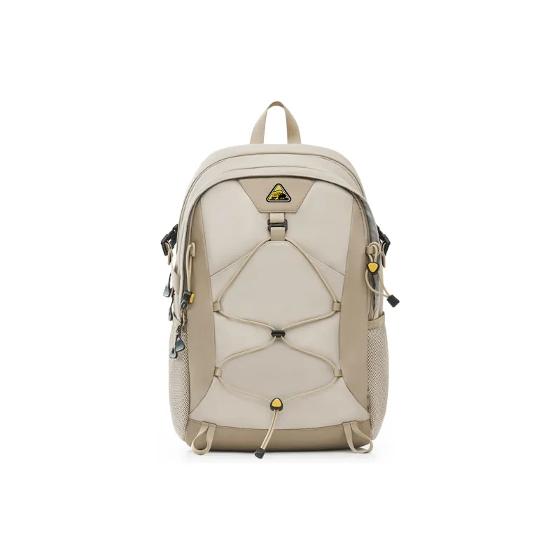 OIWAS Fabric Backpack Travel Backpack Regular Unisex Warm Sand/Forest Green/Black-0