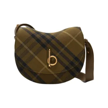 Burberry Rocking Horse Polyester Saddle Bag Shoulder Bag Crossbody Bag Small Size Women's Labyrinth Color