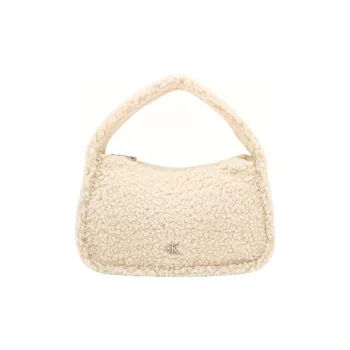 CALVIN KLEIN Fabric Handbag Medium Size Women's Cream White