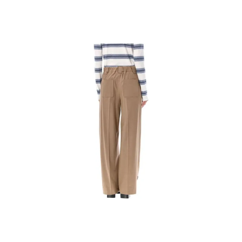 GANNI Drapey Drapey Melange Trousers-1