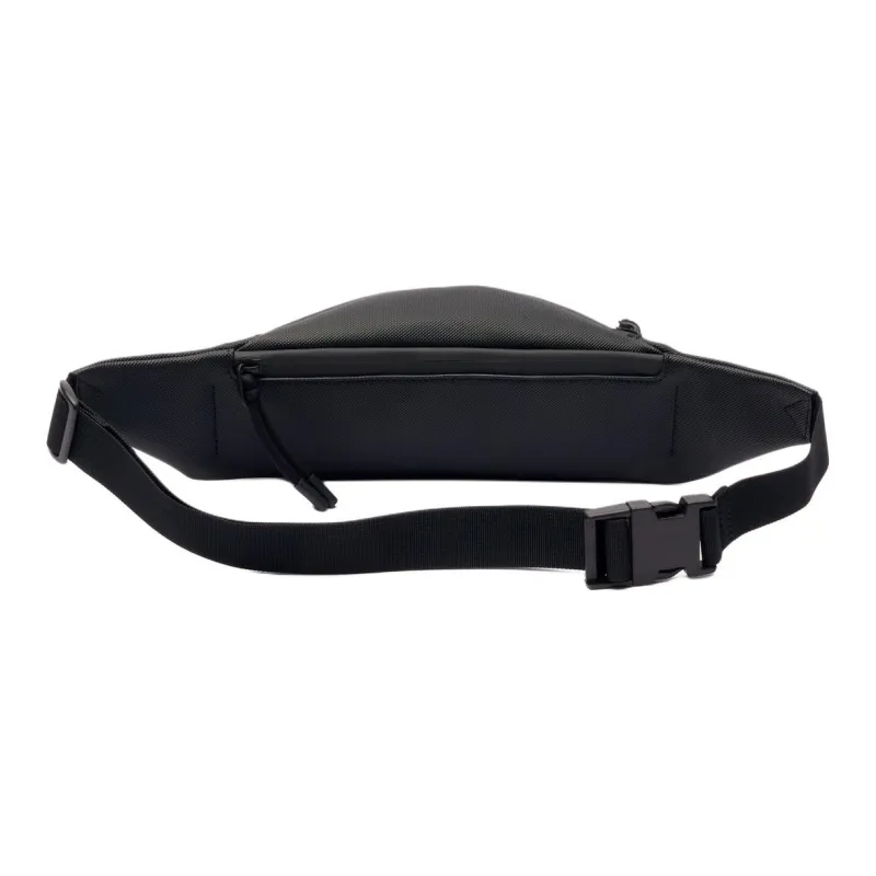 LACOSTE Polyurethane One Shoulder Crossbody Fanny Pack Regular Men's Black-1