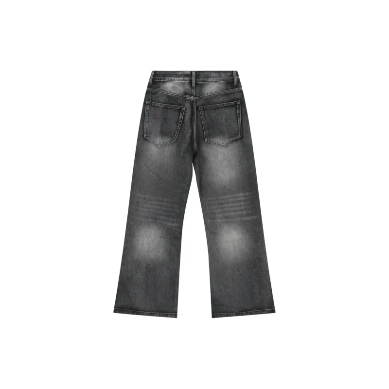 Voguo Relay Bootcut Jeans Unisex Black Gray-1