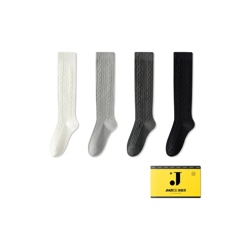 JIAZINI Knee High Socks Women's 4 Pack-0