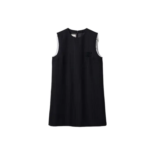 MIU MIU Sleeveless Dresses Women's Marine Blue