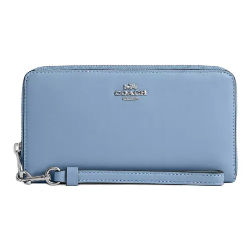 COACH Zip Around Wallet Blue