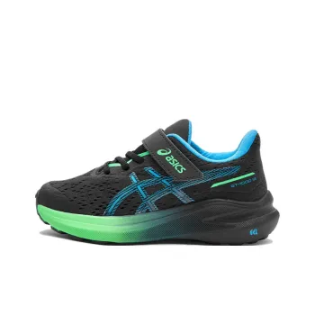 Asics GT 1000 13 Anti Slip Wear Resistant Low Top Kids' Running Shoes Black Green Teenagers
