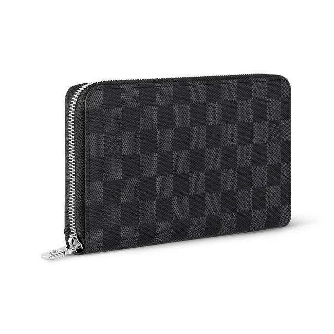 LOUIS VUITTON Zippy Organizer Damier Graphite Canvas Black-1