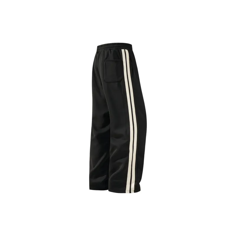 Small Columns Under The Sea Casual Pants Unisex Black-1