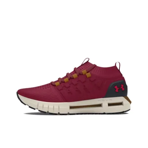 Under Armour Anti Slip Wear Resistant Mid Top Casual Shoes Unisex Burgundy