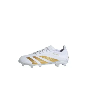 Adidas PREDATOR ELITE Slip Resistant And Abrasion Resistant Coverage Support Low Top Kids' Soccer Shoes White Kids'