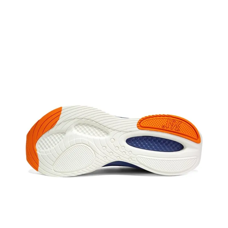 361° Anti Slip Wear Resistant Low Top Casual Running Shoes Men's White Blue-4