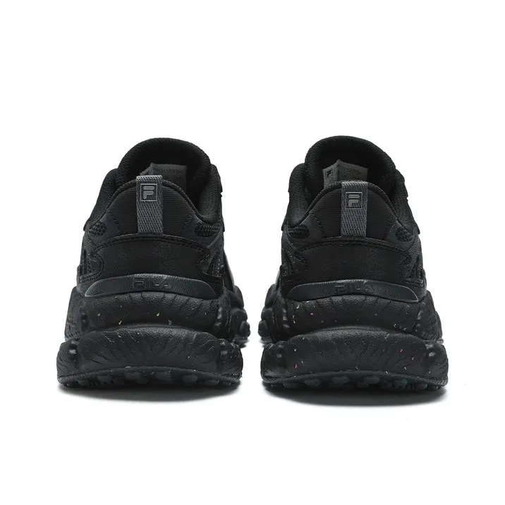 FILA Slip Resistant Low Top Running Shoes Women's Black Gray-4