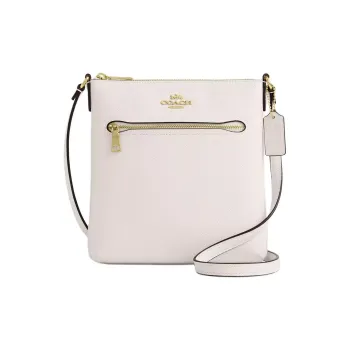 COACH Rowan Recycled Leather Shoulder Bag, Crossbody Bag Mini Women's Chalk White