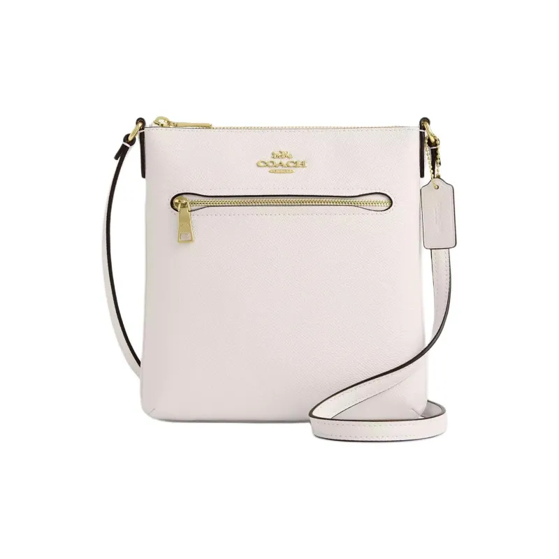 COACH Rowan Recycled Leather Shoulder Bag, Crossbody Bag Mini Women's Chalk White-0