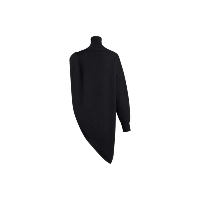Alaia Knitted Asymmetrical Cape Jumper-1