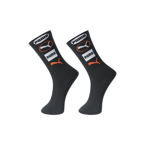 PUMA Knee-High Socks Unisex 2 Pack Black