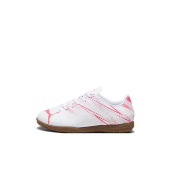 PUMA Attacanto Anti-Slip And Wear-Resistant Balance Low-Top Kids' Soccer Shoes White Red Kids'
