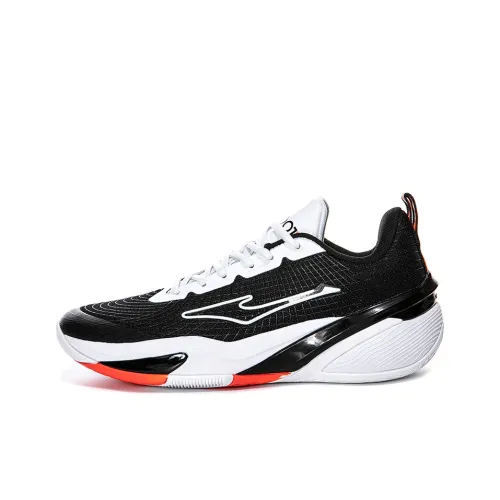 Erke Cushioning, Slip Resistant, And Abrasion Resistant Low Top Basketball Shoes Men's Black White