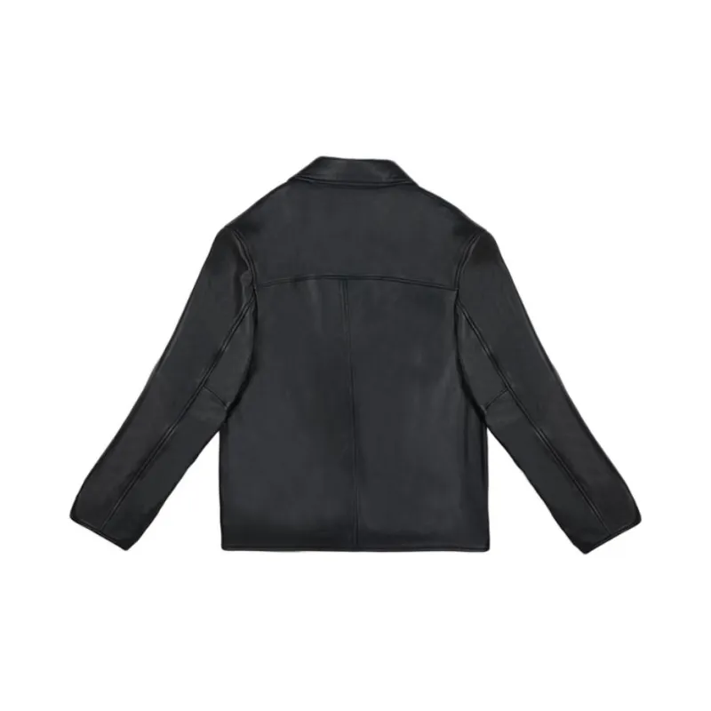 COACH FW24 Leather Jacket Men's Black-1