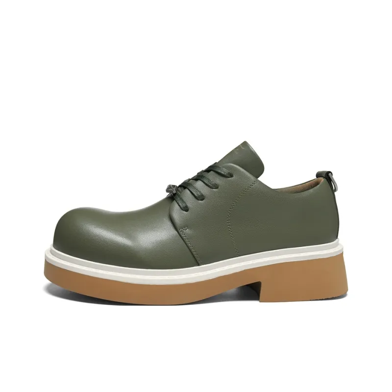 SEPTWOLVES Men's Casual Shoes Men Low Top Black/Coffee/Green-15