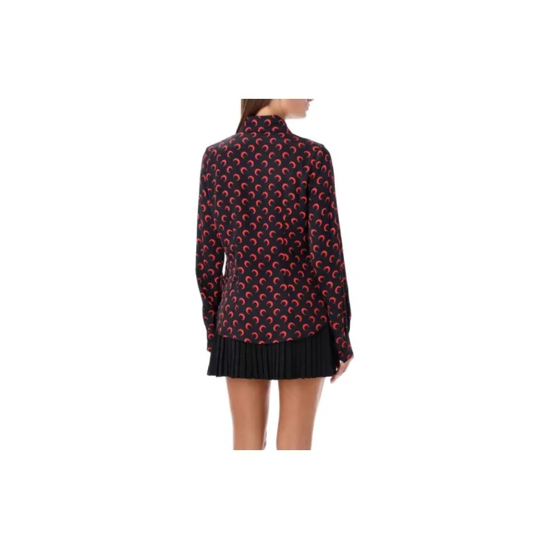 Marine Serre Moon Printed Long Sleeved Shirt-1