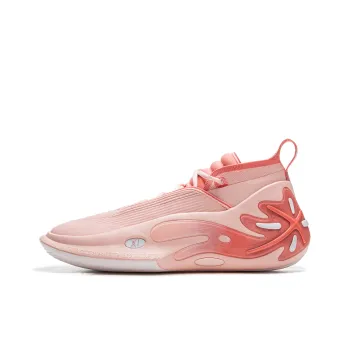 LiNing Wow11 Cushioning Anti Slip And Wear Resistant Lightweight Rebound Mid Top Basketball Shoes Men's Frosting Pink