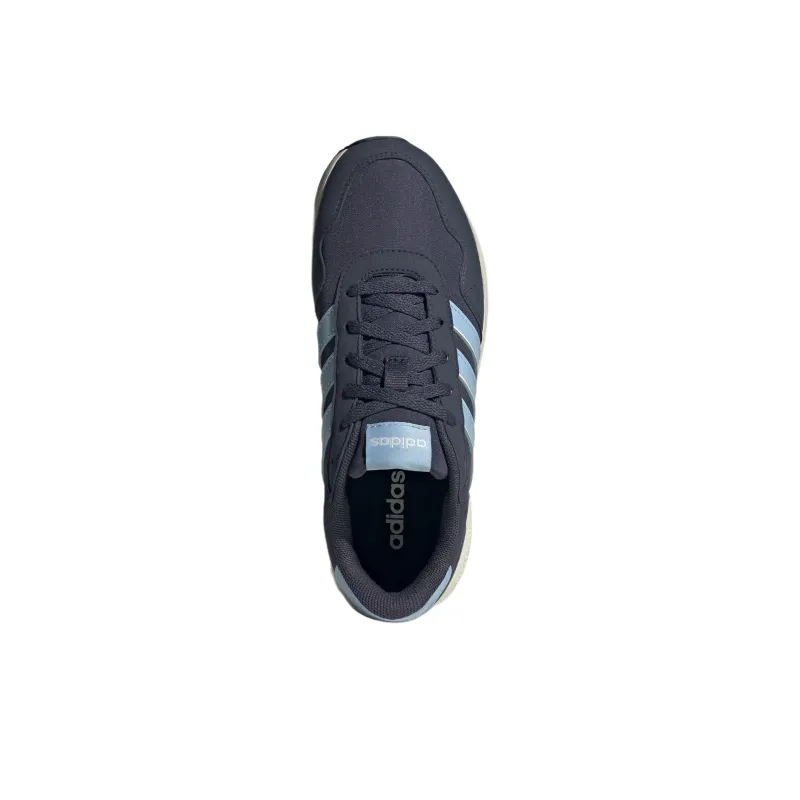 Adidas Run 60s Anti Slip Wear Resistant Low Top Kids' Running Shoes Blue Teenagers-4