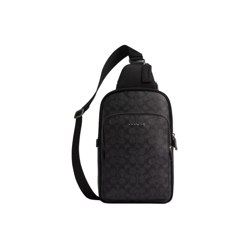 COACH ETHAN Coated Canvas Crossbody Bags Sling Bags Small Size Men's Charcoal-0