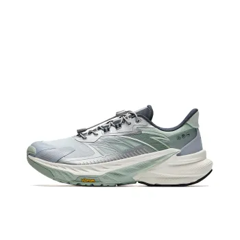 Anta Anti-Slip Wear-Resistant Low-Top Trail Running Running Shoes Men's Gray Blue Green