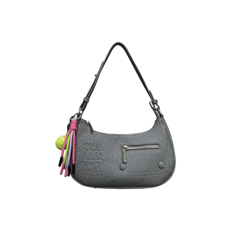 CULTIVATOR PU Shoulder Bag, Crossbody Bag, Handbag Trumpets Women's Light Yellow/Pink/Gray/Black-4