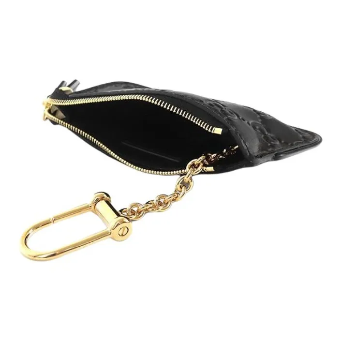 GUCCI Signature Driver Leather Coin Purse Wallet Women's Black-3