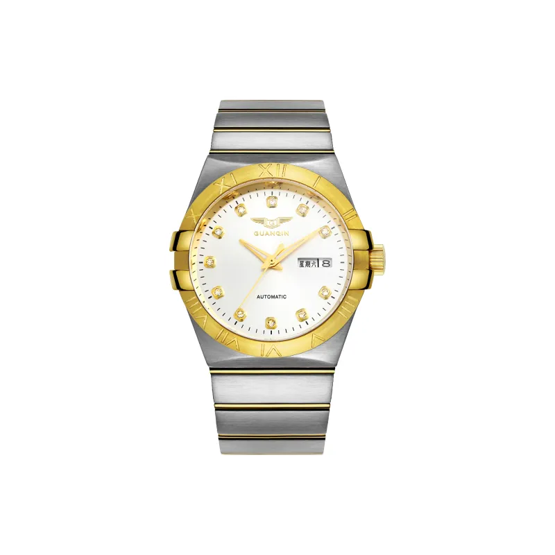 GUANQIN GQ00899.JGD Mechanical Movement Stainless Steel Watchband Watch Men's Watches Gold Dial-2