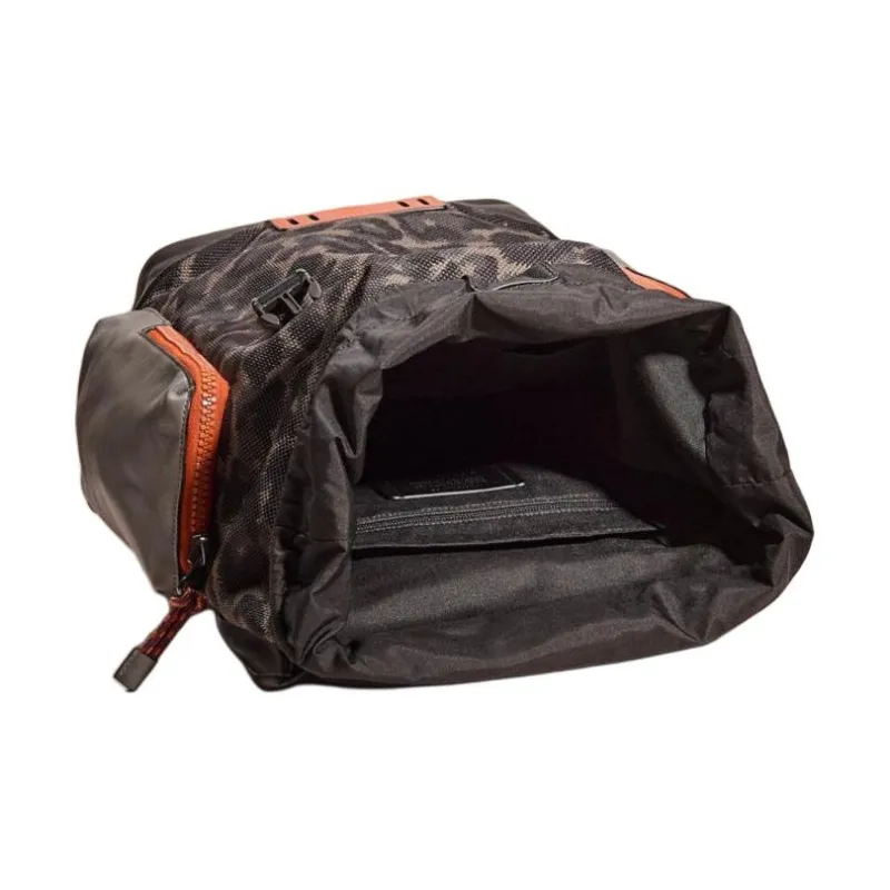 COACH Ranger Canvas Backpack Medium Size Men's Black/Gunmetal With Green/Black Accents-2