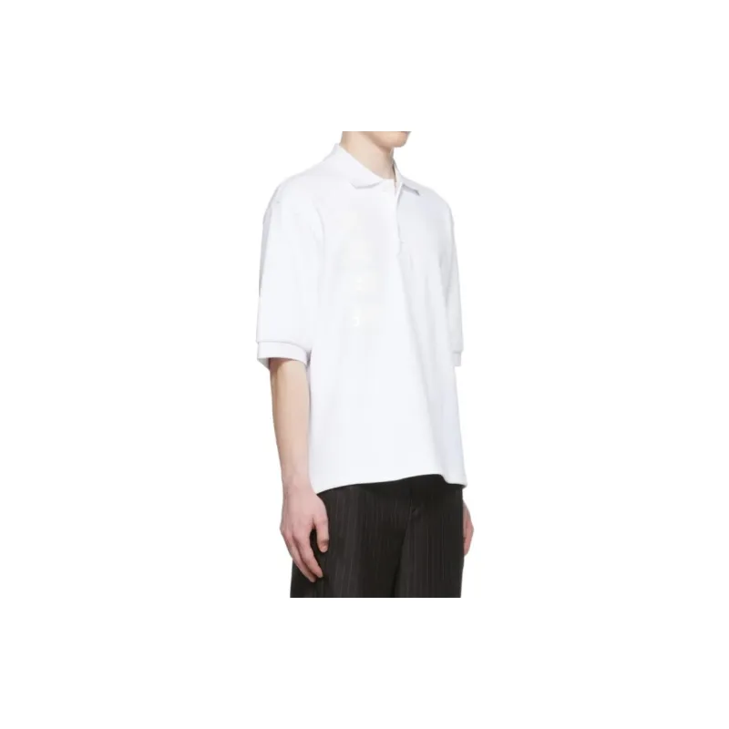 WE11DONE Polo Shirt Unisex White-3