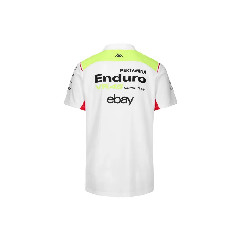 Kappa x VR46 White Collection FW24 ACRAZ MISANO Polo Shirt Men's White-1