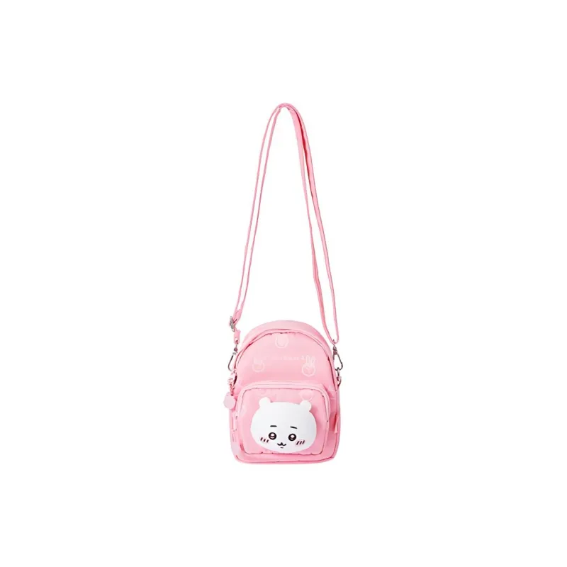 MINISO Polyester Crossbody Bag, Shoulder Bag Unisex Pink/Blue/Yellow-1