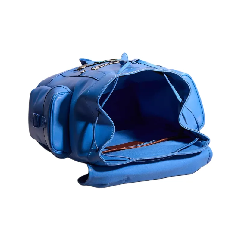 COACH Hitch Delicate Calfskin Backpack Large Size Unisex Blueberry-2