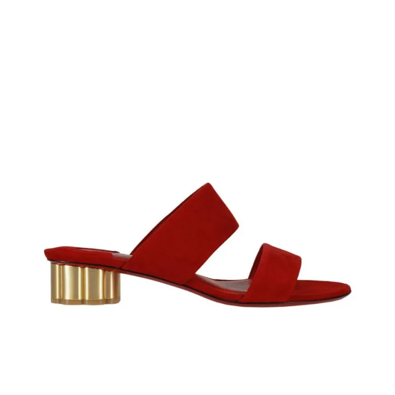 FERRAGAMO Slide Slippers Women's Red-1