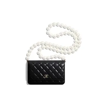 CHANEL WOC Calfskin Shoulder Bag Crossbody Bag Large Size Unisex Black