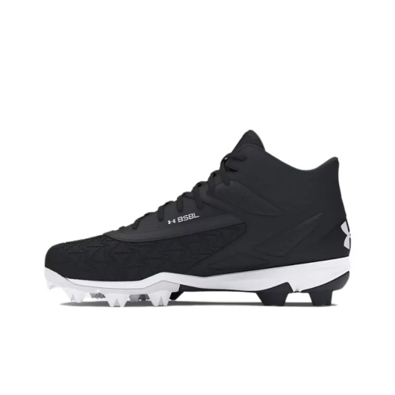 Under Armour Leadoff Anti Slip Wear Resistant Mid Top Training Shoes Men's Black-0