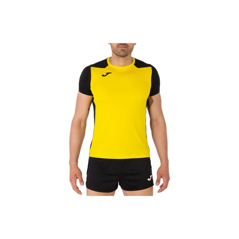 Joma Record II T-Shirt Men Yellow Black-2