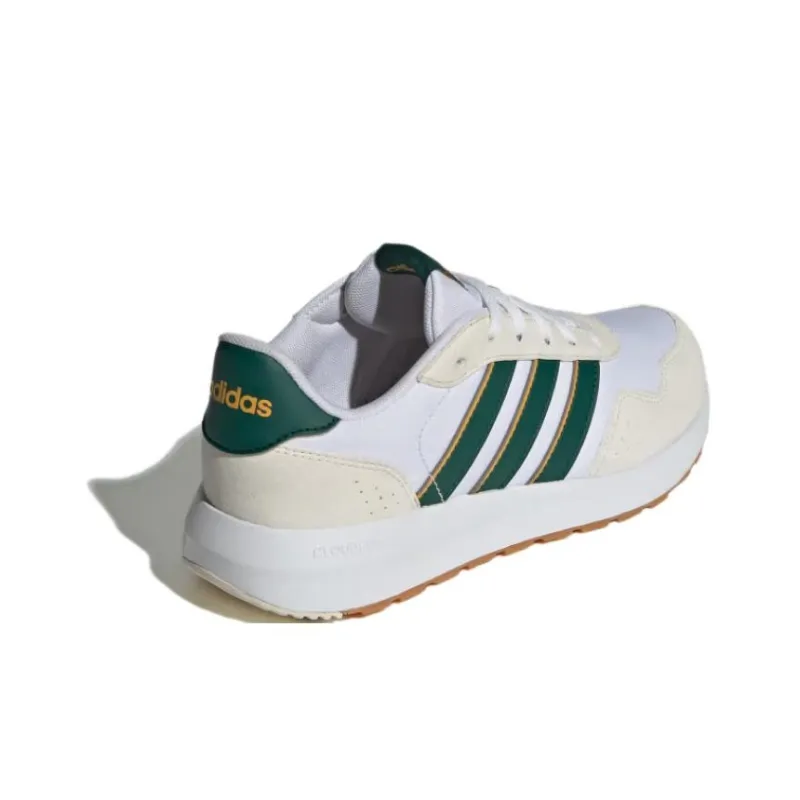 Adidas Slip Resistant Kids Lifestyle Shoes White Green Gold Teenagers-2