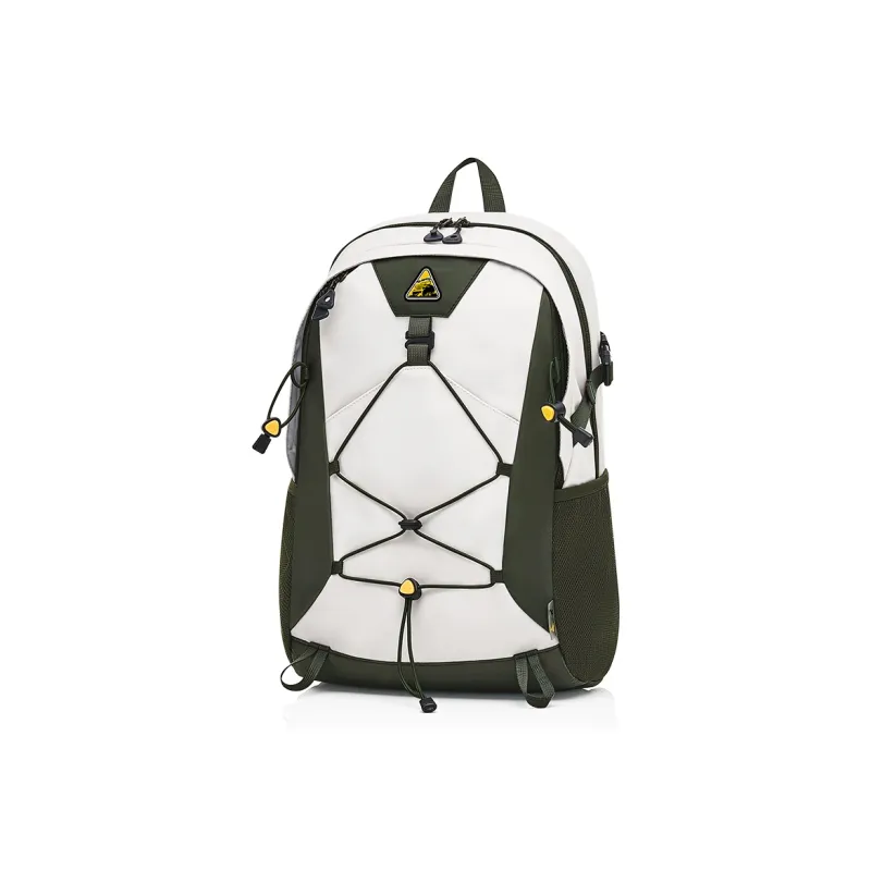 OIWAS Fabric Backpack Travel Backpack Regular Unisex Warm Sand/Forest Green/Black-7